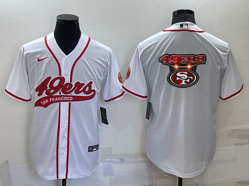 Men San Francisco 49ers Blank White 2022 Nike Co branded NFL Jersey1->san francisco 49ers->NFL Jersey
